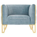 American Light Luxury Fabric Rhomboid Design Single Sofa
